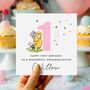 1st Birthday Card Winnie The Pooh Grandson *Fully Personalised, thumbnail 2 of 2