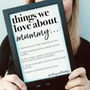 Personalised Things We Love About Mum Or Mummy Print, thumbnail 1 of 3