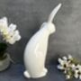 Large 43cm White Porcelain Floppy Ear Bunny Rabbit Gift, thumbnail 4 of 12