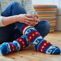 Fair Trade Hand Knitted Scandi Woollen Socks Size Large, thumbnail 1 of 4