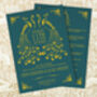 Art Nouveau Peacock Themed Wedding Invitation, thumbnail 1 of 3