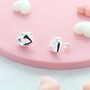 Sterling Silver Lip Stud Earrings, thumbnail 1 of 3
