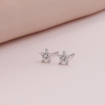 Message Bottle 'Little Star' Crystal Star Earrings, 3 of 6