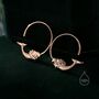 Mermaid Open Hoop Earrings In Sterling Silver, thumbnail 2 of 10