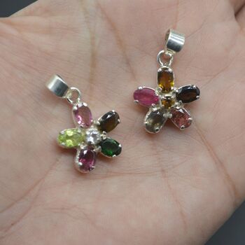 Tourmaline Silver Pendant Necklace: October Birthstone, 5 of 9