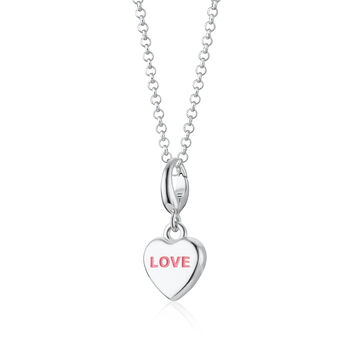 Love Heart Sweet Charm Necklace, Sterling Silver Or Gold Plated, 11 of 12