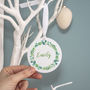 Easter Wreath Personalised Name Decoration, thumbnail 1 of 8