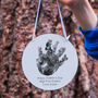 Personalised Child's Handprint And Message Metal Wall Hanging, thumbnail 3 of 3