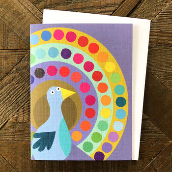 Mini Peacock Greetings Card, 3 of 5