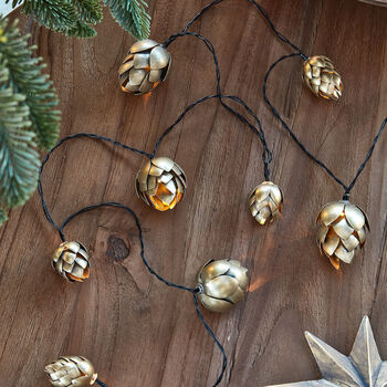 Gold Pinecone Light Chain, 3 of 3