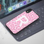 Personalised Pink Cheetah Animal Print iPhone Case, thumbnail 2 of 5