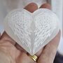 Selenite Angel Wings Heart Shaped Palm Stone, thumbnail 1 of 3