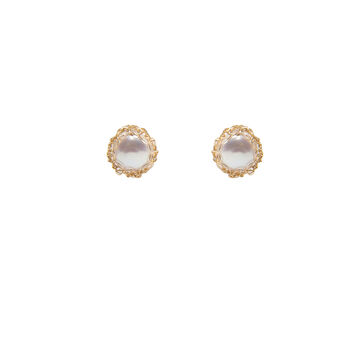Gemma Recycled 14 K Gold Filled Stud Earrings, 2 of 2