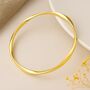 Gold Plated Sterling Silver Soft Twist Hollow Slave Bangle, thumbnail 2 of 3