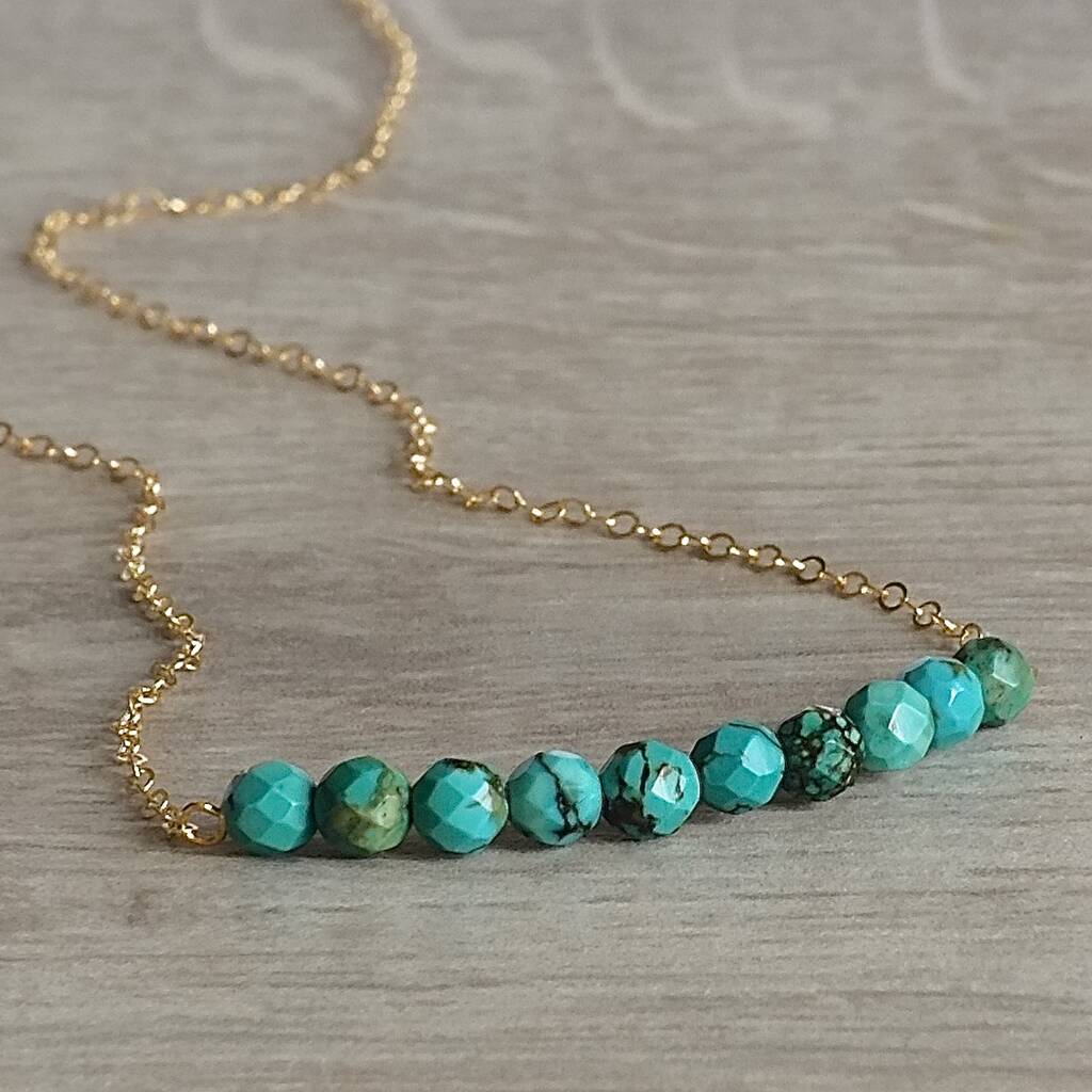 December Birthstone Real Turquoise Necklace, 1 of 7