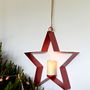 Large Red Hanging Star Candle Holder, thumbnail 1 of 2