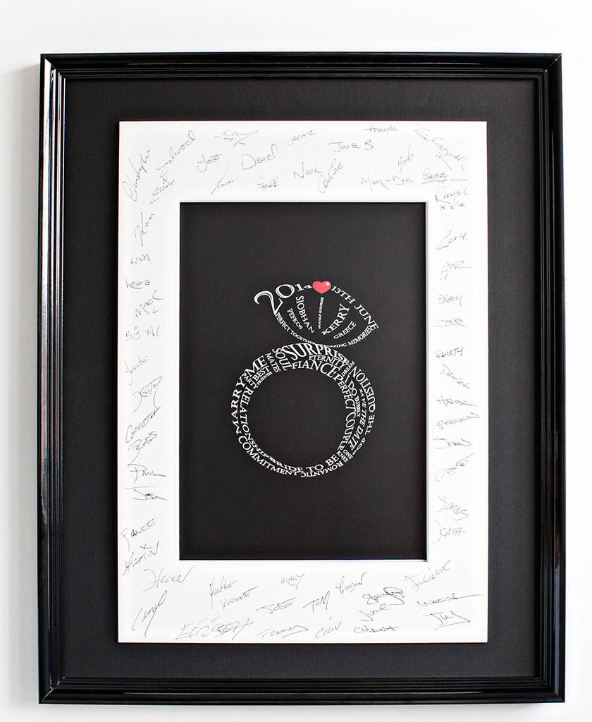 Personalised Engagement Print Or Canvas By Memory WordArt