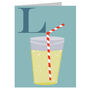 Mini L For Lemonade Card, thumbnail 2 of 5