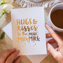 Personalised 'Hugs And Kisses To The New…' Wedding Card, thumbnail 1 of 7