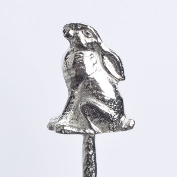 Moon Gazing Hare Pewter Jam Spoon, Hare Gifts, 5 of 9