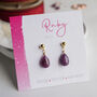 Ruby Stud Earrings, thumbnail 1 of 12
