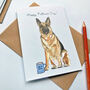 German Shepherd Dog Father's Day Card, thumbnail 2 of 2