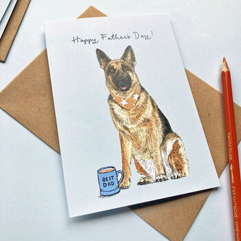 German Shepherd Dog Father's Day Card, 2 of 2