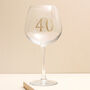 Personalised Gold Milestone Birthday Gin Glass, thumbnail 2 of 4
