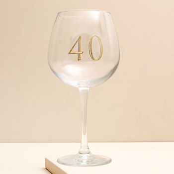 Personalised Gold Milestone Birthday Gin Glass, 2 of 4