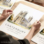 Canterbury Kent Travel Poster, thumbnail 1 of 7