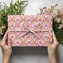 Cosmos Pink Flower Gift Wrap Set, thumbnail 5 of 7