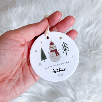 First Christmas Personalised Xmas Ceramic Ornament Gift, 4 of 7