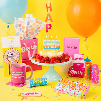 Colourful Balloons With Star And Birthday Tails X Five, 3 of 3