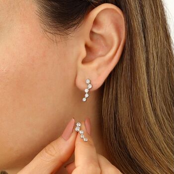 Star Cluster Stud Earrings Sterling Silver, 2 of 8