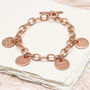 Personalised 18ct Gold Plated Disc Charm Bracelet, thumbnail 2 of 7