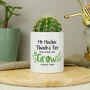 Personalised 'Thanks For Helping Me Grow' Ceramic Teacher Pot, thumbnail 1 of 4