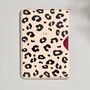 Personalised Pink Leopard Leather Passport Holder, thumbnail 2 of 3