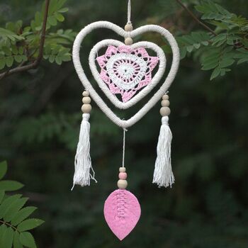 Dream Catcher Medium Pink Heart In Heart, 4 of 4