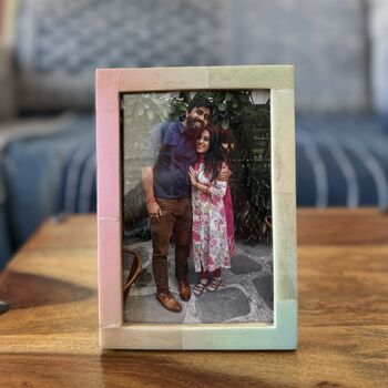 Indian Wood Picture Frame, Hand Painted Photo Frame, 10 of 12