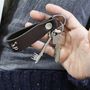 Handmade Leather Loop Keyring For Him, thumbnail 3 of 6