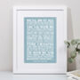 Personalised Favourite Lyrics Poster, thumbnail 6 of 12
