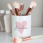 Personalised Pink Heart Make Up Brushes Pot, thumbnail 1 of 2