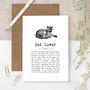 Cat Lover Greeting Card With Funny Quotes, thumbnail 1 of 6