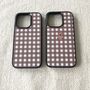 Brown Gingham With Teddies Phone Case, thumbnail 1 of 3