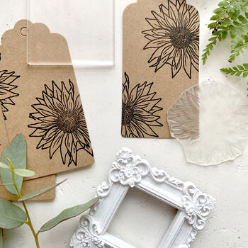 Gerbera Flower Clear Rubber Stamp, 2 of 7