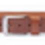 Men's Thick Tan Leather Belt Free Personalisation, thumbnail 3 of 7