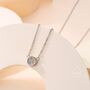 Sterling Silver Genuine Labradorite Dainty Coin Pendant Necklace, thumbnail 4 of 12
