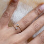 Gold Filled Diamond Open Adjustable Ring, thumbnail 1 of 10