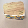 Eco Warriors Personalised Sunflower Bamboo Lunch Box, thumbnail 2 of 3