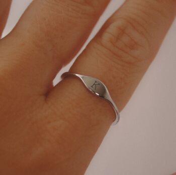 Personalised Inital Signet Ring, 3 of 10
